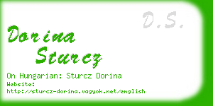 dorina sturcz business card